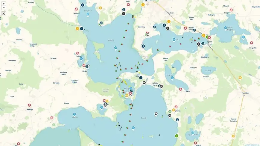 Znaki nawigacyjne i oznaczenie szlaków na nowej mapie Mazury24.eu