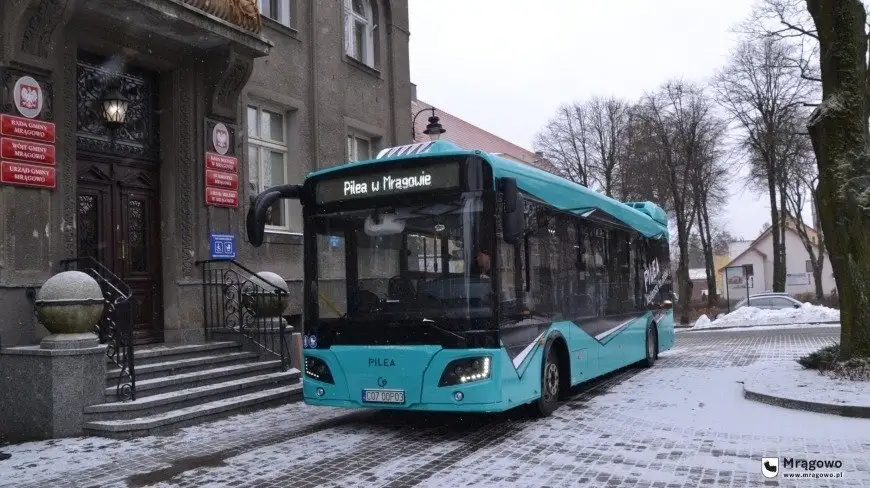 Na ulicach Mrągowa testowano innowacyjny, elektryczny autobus