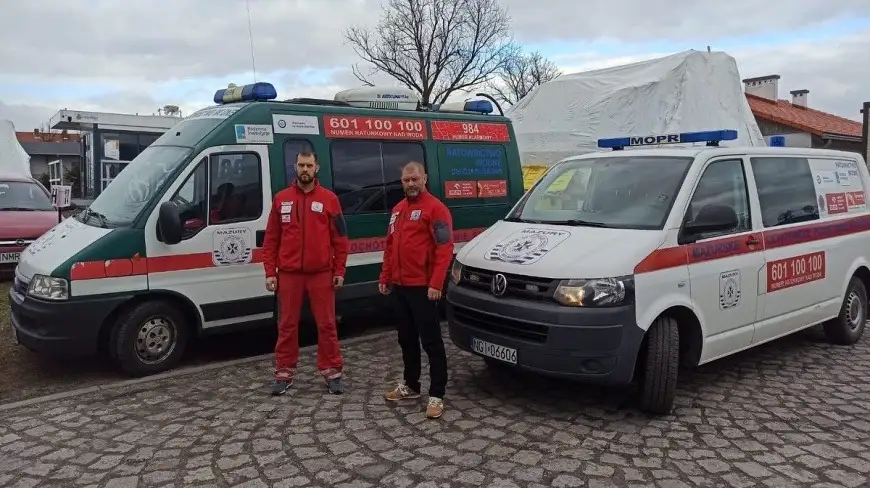 Mazurscy ratownicy pomagają uchodźcom z Ukrainy